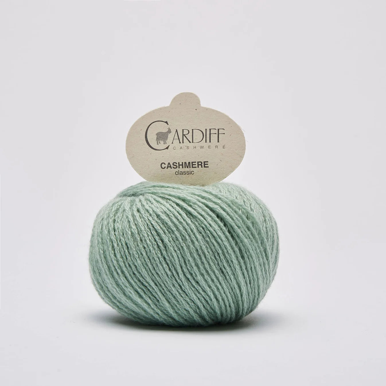 Knäuel Cardiff Cashmere classic in Farbe runner helles gün-blau