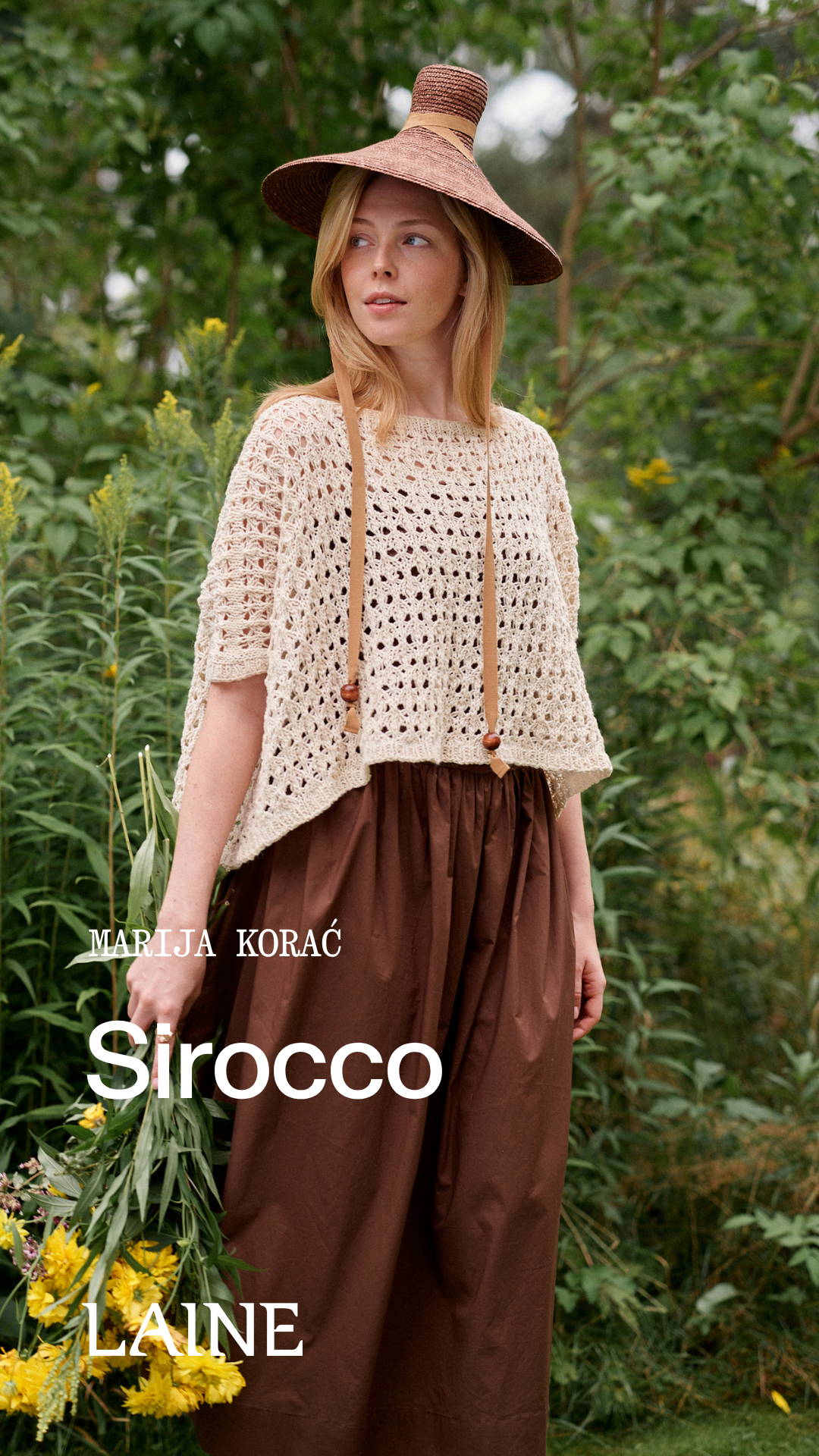 Stricktop oversized mit Netzmuster