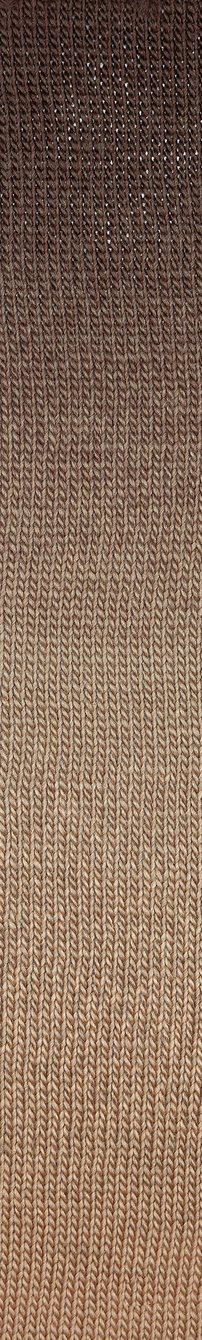 Poema Beige Braun Farbverlauf Strickprobe