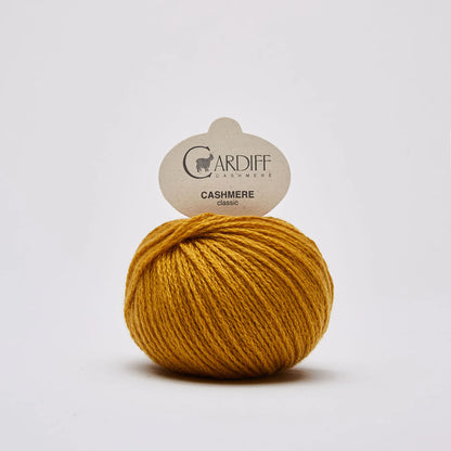 Knäuel Cardiff Cashmere classic in Farbe tadao honiggelb