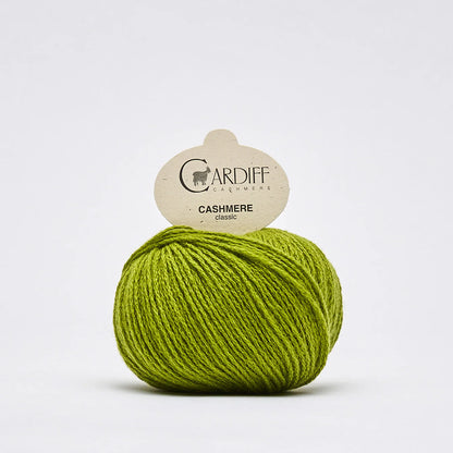 Knäuel Cardiff Cashmere classic in Farbe Niwa hellgrün