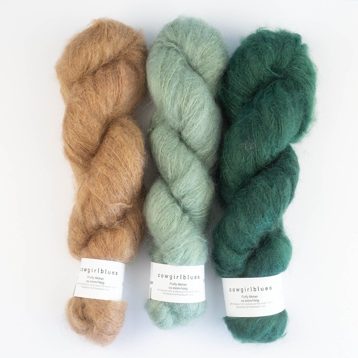 Cowgirlblues Fluffy Mohair solids handgefärbt