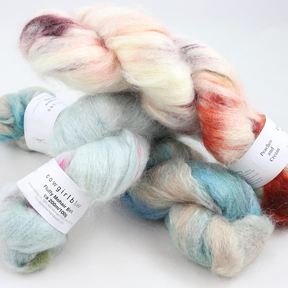 Cowgirlblues Fluffy Mohair Varigated handgefärbt