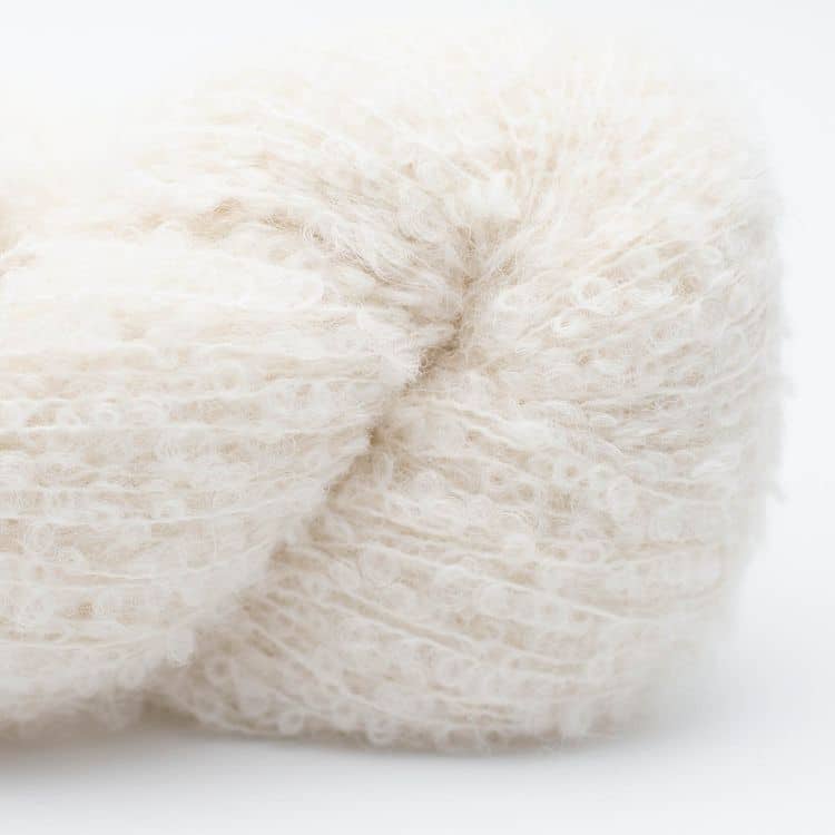 Alpaca Bouclé in weiß