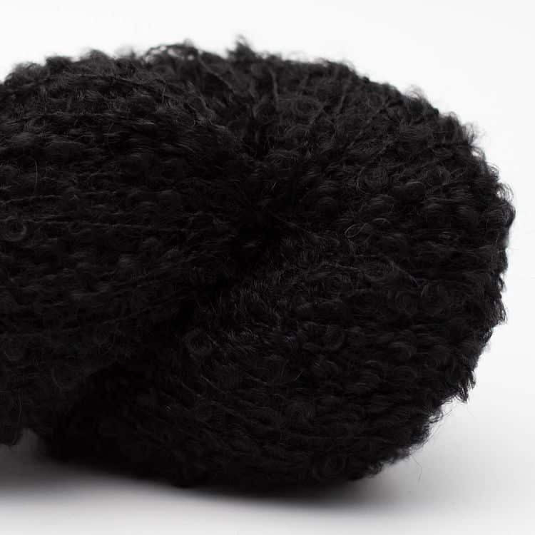 Alpaca Bouclé in schwarz
