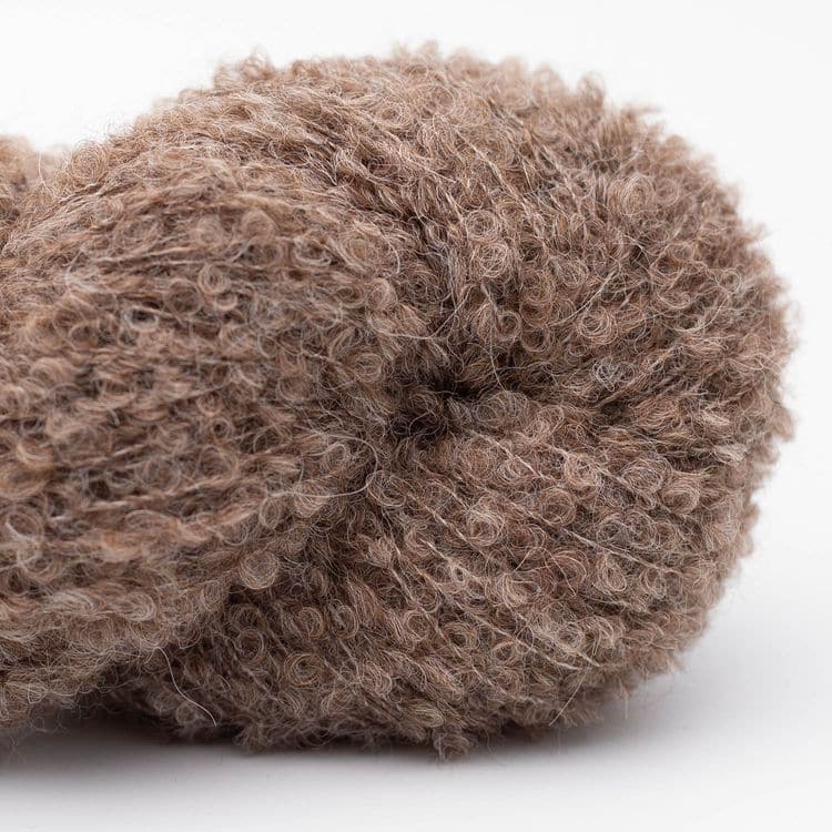 Alpaca Bouclé in mittelbraun