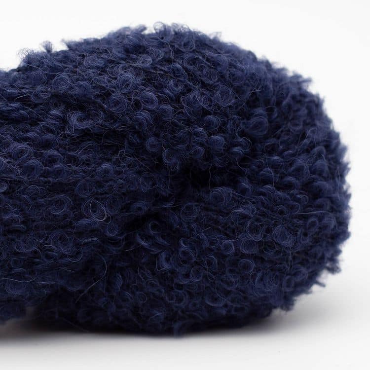 Alpaca Bouclé in Farbe Navy
