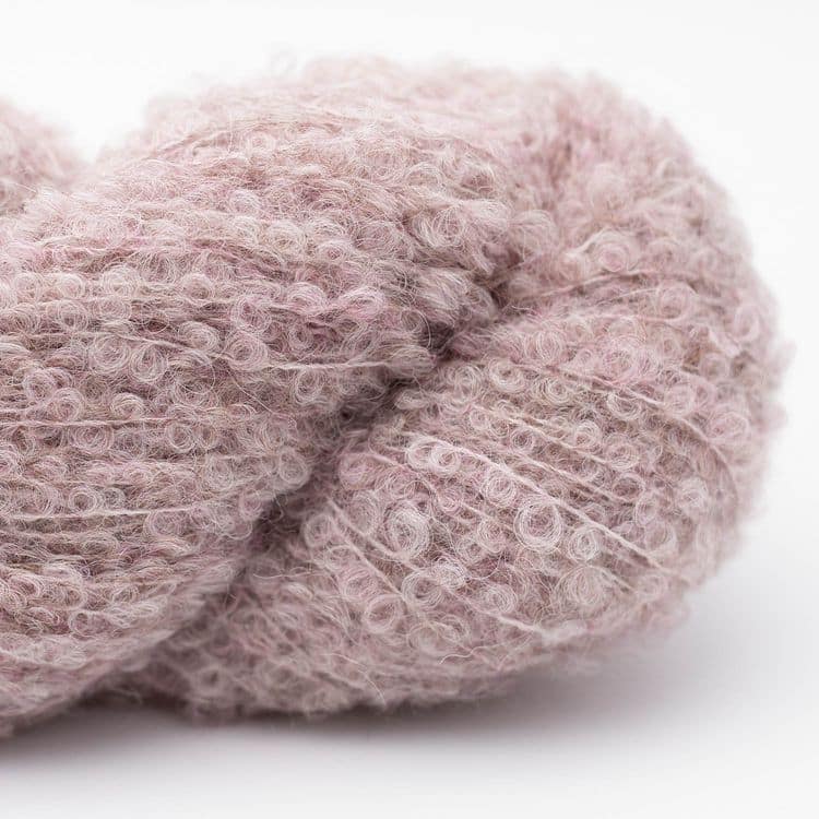 Alpaca Bouclé in Mauve Melange