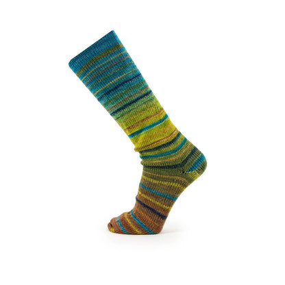 Socke aus Symmetric Socks &amp; More Paradise in grün blau braun
