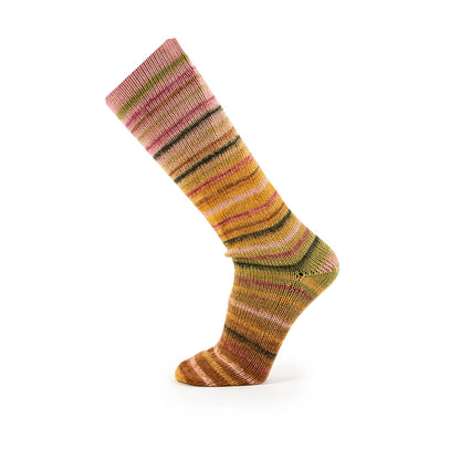 Foto Socke aus Symmetric Socks &amp; More Paradise rose camel grün